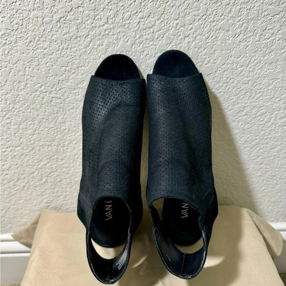 VANELi Womens Heeled Sandal, Black PERF Charm/Black Suede- Size 10 - Picture 6 of 14